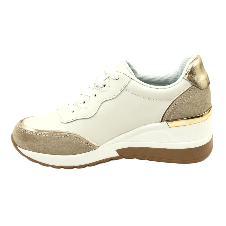 Filippo DP4660/23 WH BE chaussures de sport à lacets pour femmes Blanc et Beige blanche 2 Filippo DP4660/23 WH BE chaussures de sport à lacets pour femmes Blanc et Beige blanche 2
