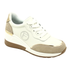 Filippo DP4660/23 WH BE chaussures de sport à lacets pour femmes Blanc et Beige blanche 1 Filippo DP4660/23 WH BE chaussures de sport à lacets pour femmes Blanc et Beige blanche 1