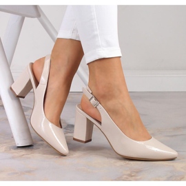 Sandales en cuir verni beige pour femme Sergio Leone SK162 1 Sandales en cuir verni beige pour femme Sergio Leone SK162 1