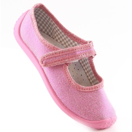 Chaussons ballerines pour filles de maternelle rose Nazo N001ECW 1 Chaussons ballerines pour filles de maternelle rose Nazo N001ECW 1