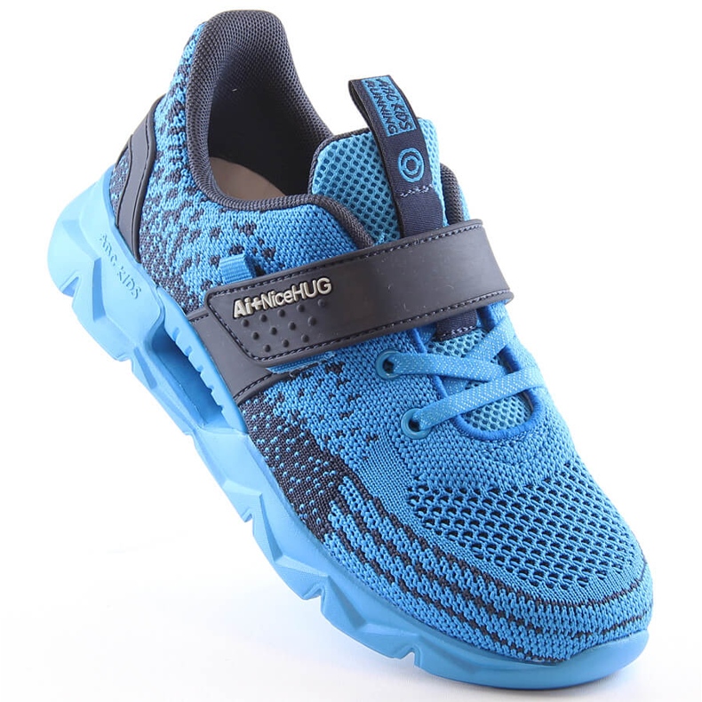 Atletico Chaussures de sport pour enfants avec velcro bleu AbcKids B91230217 bleu marine 1