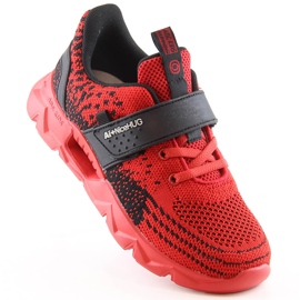 Atletico Chaussures de sport enfant rouge Velcro B91230217 noir 1