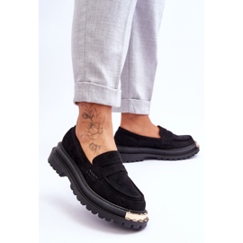 Mocassins en daim classiques avec ornement Monaro noir le noir 3