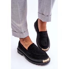 Mocassins en daim classiques avec ornement Monaro noir le noir 5