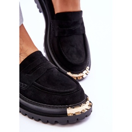 Mocassins en daim classiques avec ornement Monaro noir le noir 4