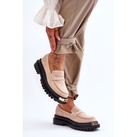 Mocassins en daim classiques avec ornement Monaro beige 6