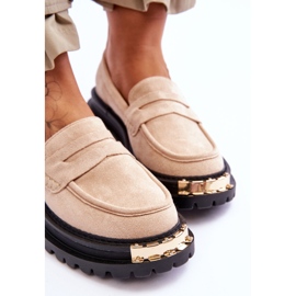 Mocassins en daim classiques avec ornement Monaro beige 7