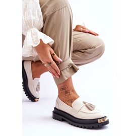 Lonisa Lonis Mocassins Classiques à Franges Beige 7