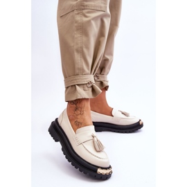 Lonisa Lonis Mocassins Classiques à Franges Beige 3