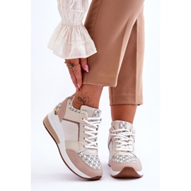 Baskets Compensées Femme Blanc-Beige Nomera 1