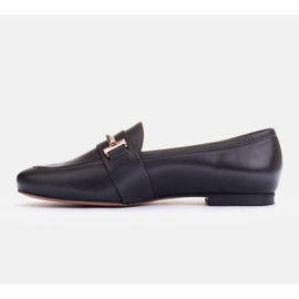 Marco Shoes Mocassins à ornements dorés le noir 1