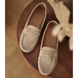 Marco Shoes Mocassins en daim beige 8