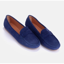 Marco Shoes Mocassins en daim bleu 7