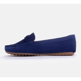 Marco Shoes Mocassins en daim bleu 4