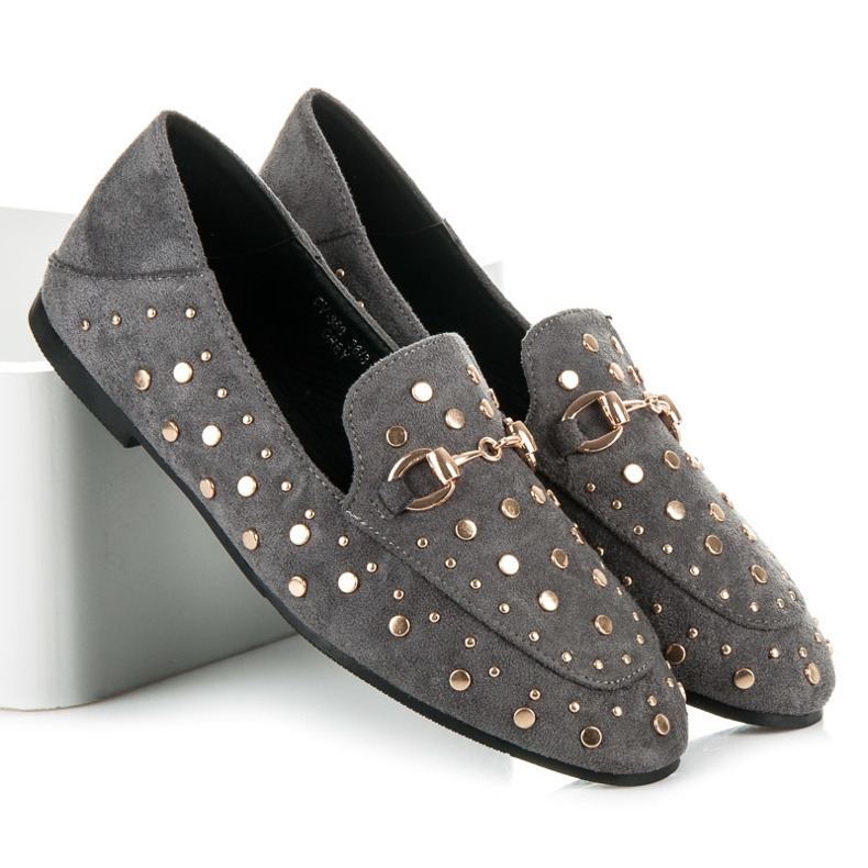 Sergio Todzi Mocassins Avec Strass gris 1