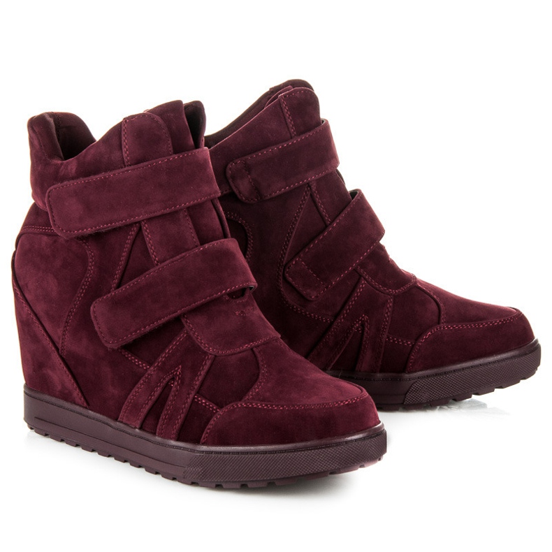 J. Star Baskets en daim à scratch rouge 1