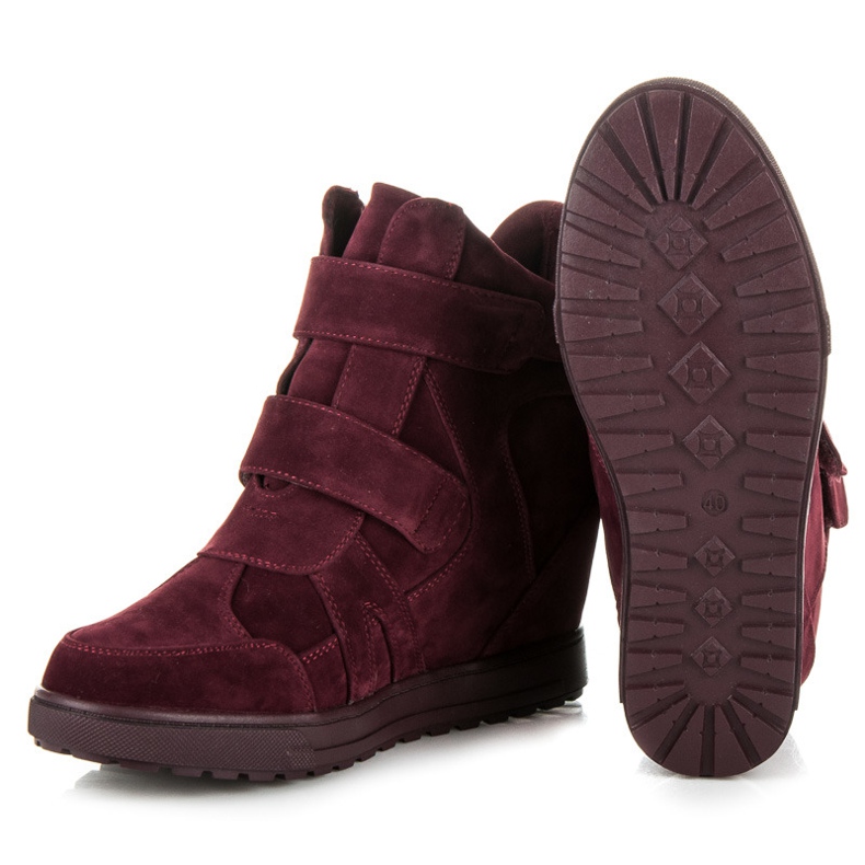 J. Star Baskets en daim à scratch rouge 2