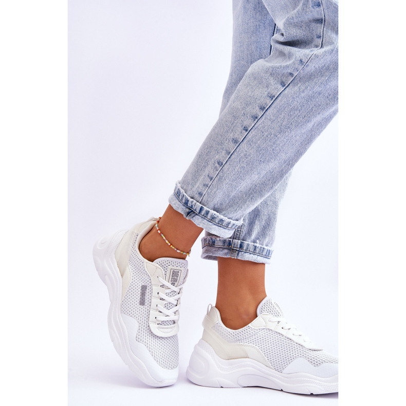 Chaussures de sport en tissu pour femme Système de mousse à mémoire de forme Big Star LL274A064 Blanc 2