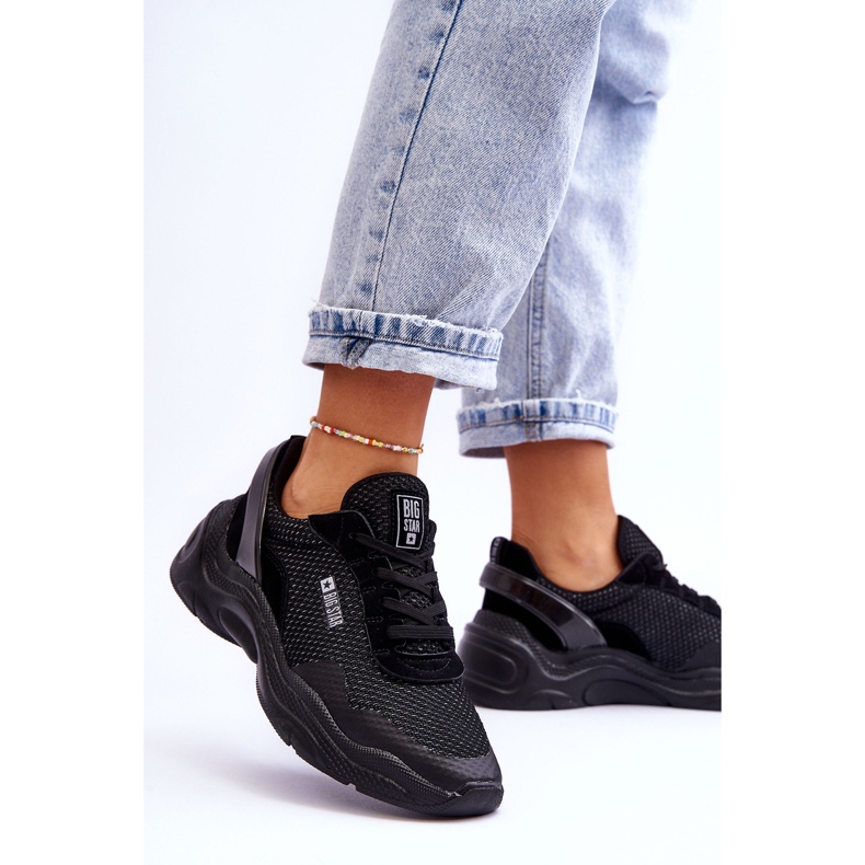 Chaussures de sport en tissu pour femme Système de mousse à mémoire de forme Big Star LL274A065 Noir 2