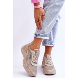 Chaussures de sport en tissu Big Star pour femmes avec système de mousse à mémoire de forme LL274A066 Beige 1