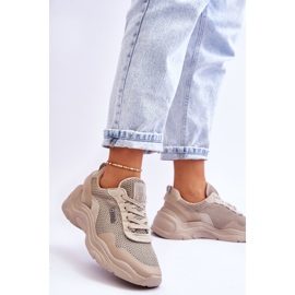 Chaussures de sport en tissu Big Star pour femmes avec système de mousse à mémoire de forme LL274A066 Beige 2 Chaussures de sport en tissu Big Star pour femmes avec système de mousse à mémoire de forme LL274A066 Beige 2