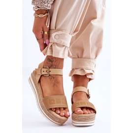 Sandales Plateforme Confortables Femme Big Star LL274872 Beige brun 1