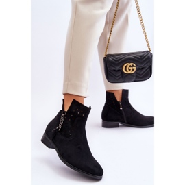 Vinceza Bottes zippées en daim pour femmes Noir Belliano 2