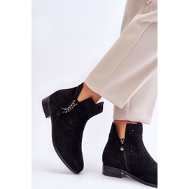 Vinceza Bottes zippées en daim pour femmes Noir Belliano le noir 5