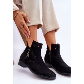 Vinceza Bottes zippées en daim pour femmes Noir Belliano le noir 7