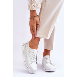 Vinceza Chaussures de Sport en Cuir pour Femme Baskets Blanc Elami 1