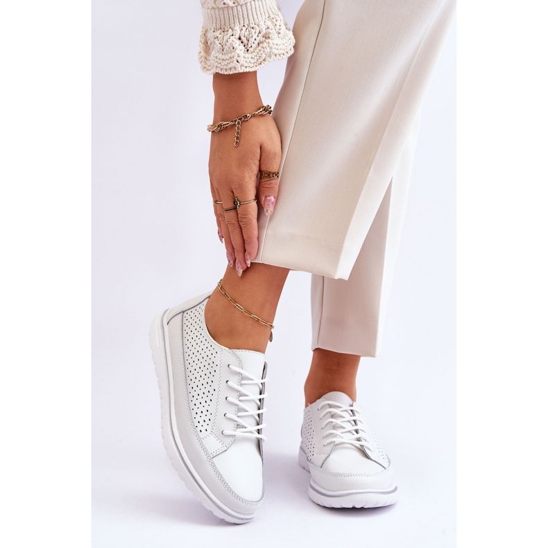 Vinceza Chaussures de Sport en Cuir pour Femme Baskets Blanc Elami 1