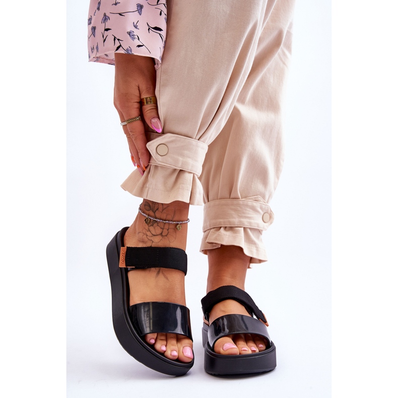 ZAXY Sandales Vegan Velcro HH285282 Noir 1
