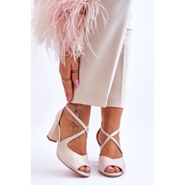 Sandales à Talons Femme Sergio Leone SK864 Beige Perle 1