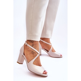 Sandales à Talons Femme Sergio Leone SK864 Beige Perle 2