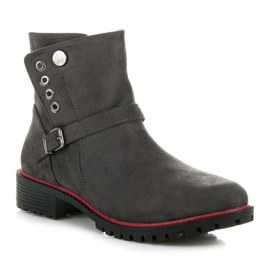 Seastar Bottines en daim avec fermeture éclair gris 2