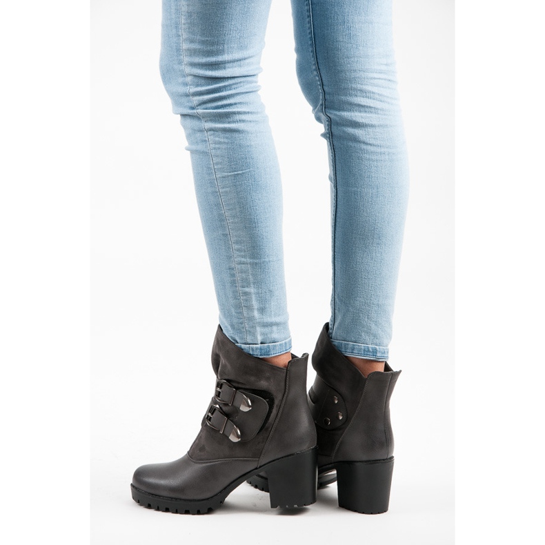 Vinceza Bottes Hautes Avec Velcro gris 1