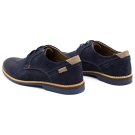KOMODO Chaussures casual cuir homme 859L bleu marine 4