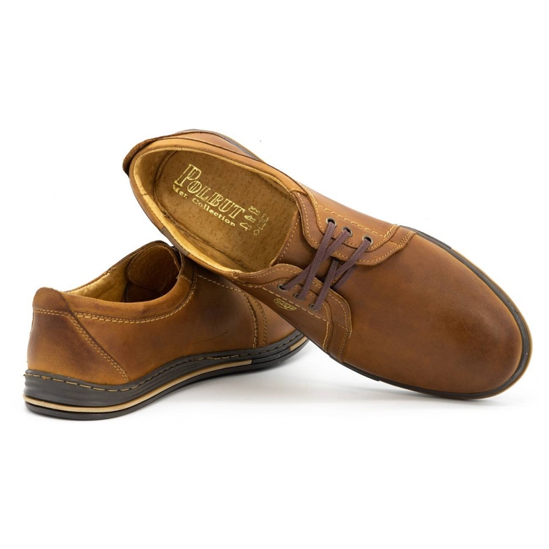 Polbut Chaussures cuir homme 343 camel brun 3