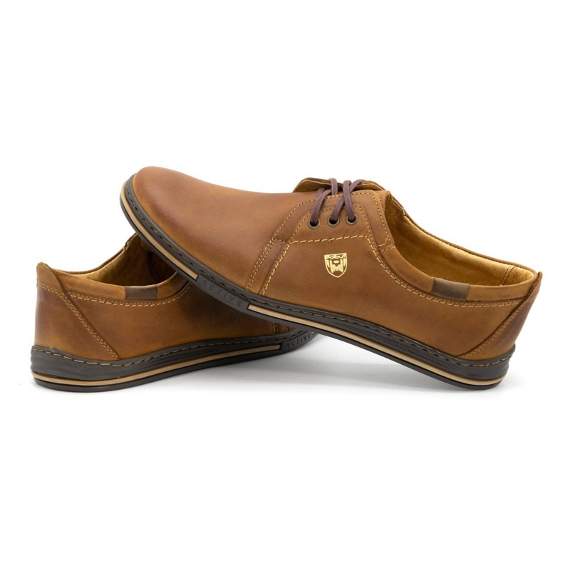 Polbut Chaussures cuir homme 343 camel brun 4