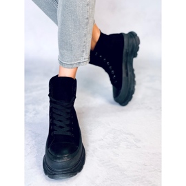 Baskets montantes femme Yara Black le noir 1