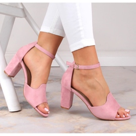 Sandales femme daim rose Potocki YQ21035 1