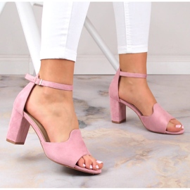Sandales femme daim rose Potocki YQ21035 2