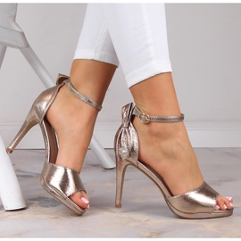 Sandales à épingles laquées or Potocki YQ21037 doré 1