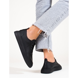 Baskets Shelovet noires femme ajourées 2