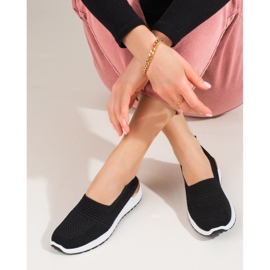 Baskets noires ajourées Shelovet, femmes 2