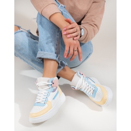 Baskets montantes femme multicolores Shelovet blanche 1
