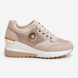 PG1 Baskets compensées à la mode Beige Jaliyah 8