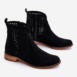 Bottines en Daim Nicole 2791/028 Noir le noir 8