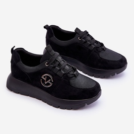 Vinceza Chaussures de sport à plateforme pour femmes Noir Aisha 1