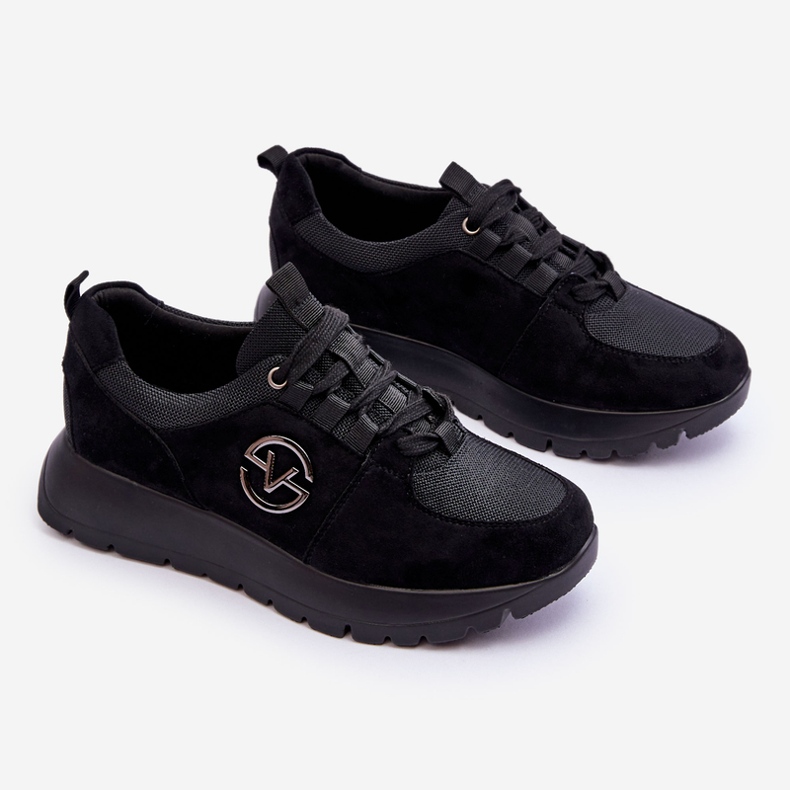 Vinceza Chaussures de sport à plateforme pour femmes Noir Aisha 1